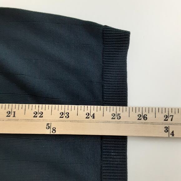 Vintage 90s Murano 100% Silk Mock Neck Sweater Ribbed Black Pullover Mens L - Picture 8 of 9